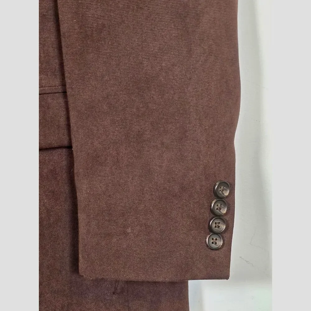 Lauren Ralph Lauren Brown Faux Suede Sport Coat Blazer 40R